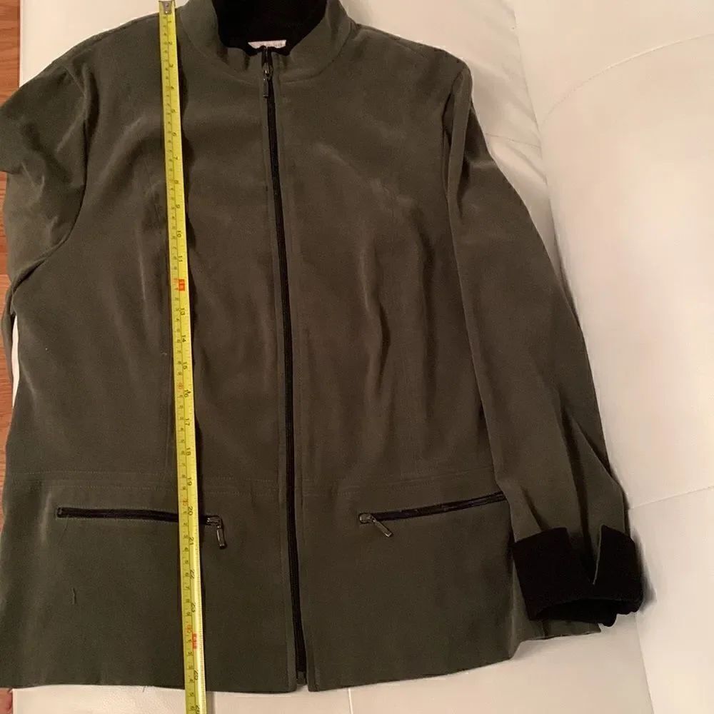 JM Collection Zip Up Jacket/ Pants Suede Set Size 12 - Picture 8 of 15